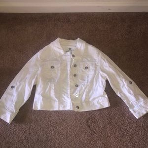 White jean jacket